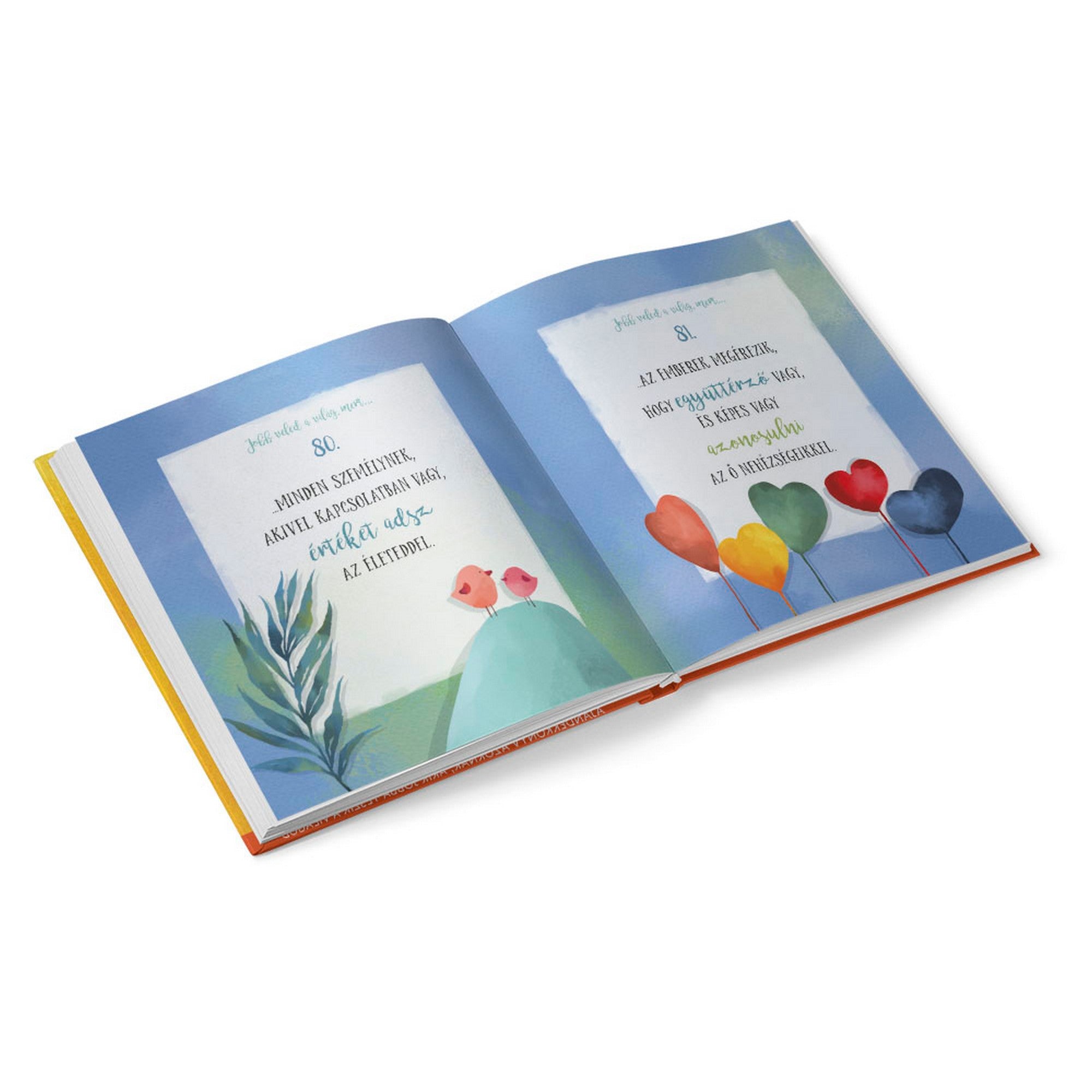 100 ok, amiért jobb veled a világ! könyv belső oldalai idézetekkel, színes grafikákkal és ajándéknak is tökéletes kivitelben.