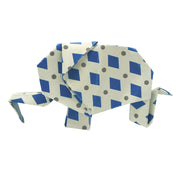 Fridolin vicces Origami - Elefánt - kek rombuszmintas hajtogatott elefant