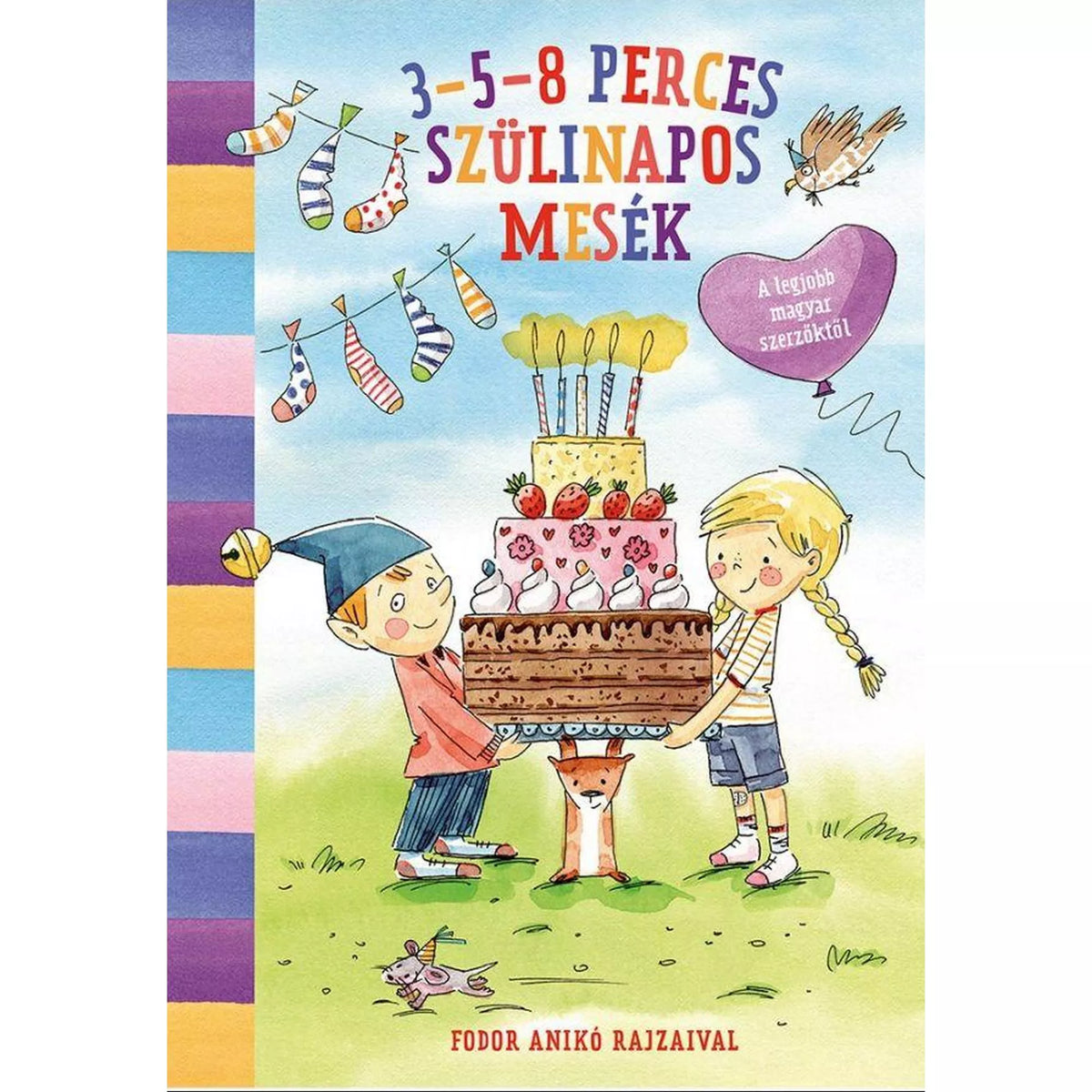 3-5-8 perces szülinapos mesék, magyar nyelvű könyv