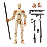 3D Figurină robot R13: crem-maro
