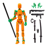 3D Figurină robot R13: Portocaliu-verde