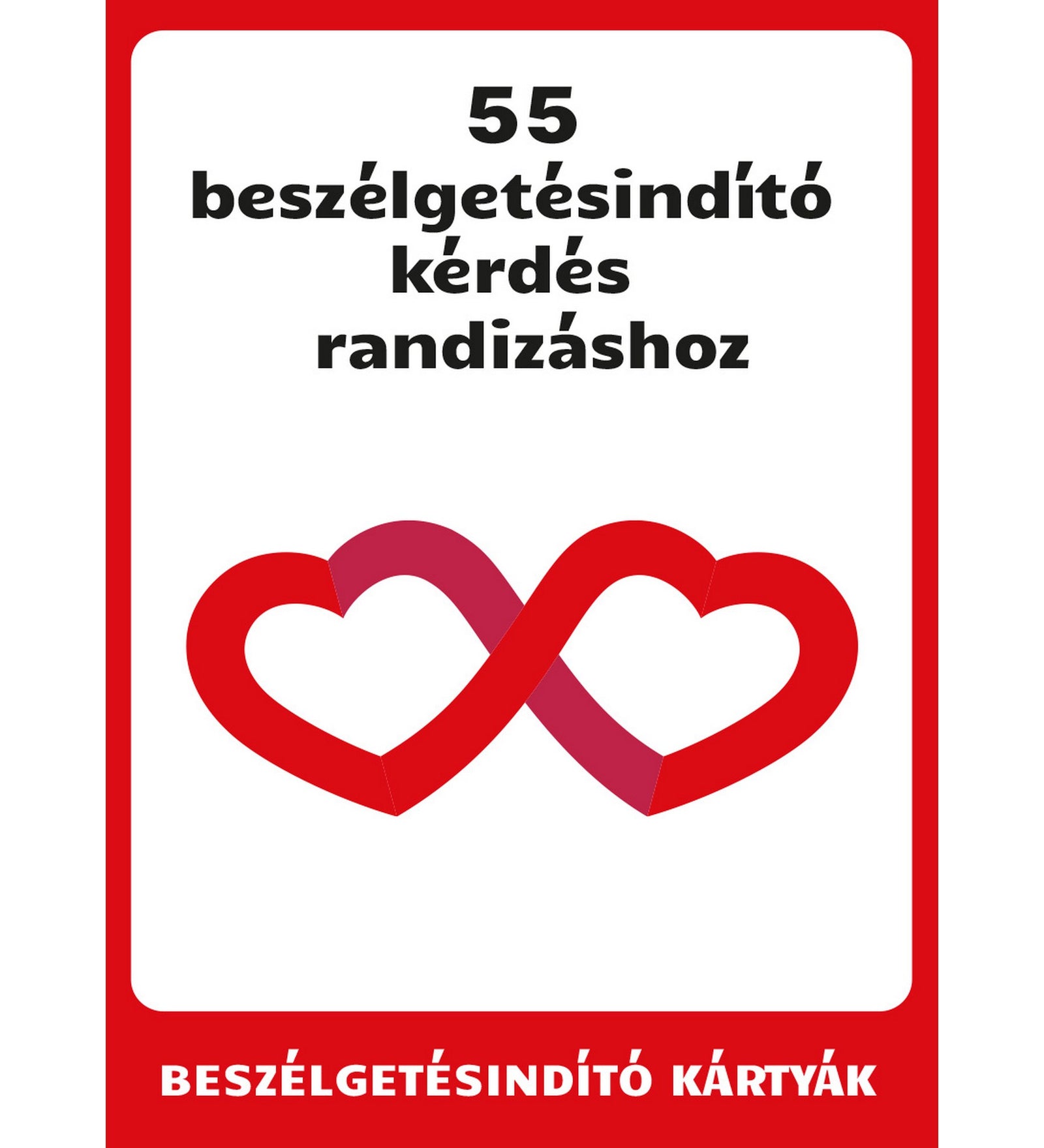 55 beszélgetésindító kérdés randizáshoz kártyajáték doboza és példakérdés kártyája randizáshoz.