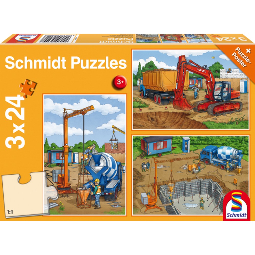 Puzzle Schmidt - Construction Work Ahead, 3x24 darabos doboz eleje