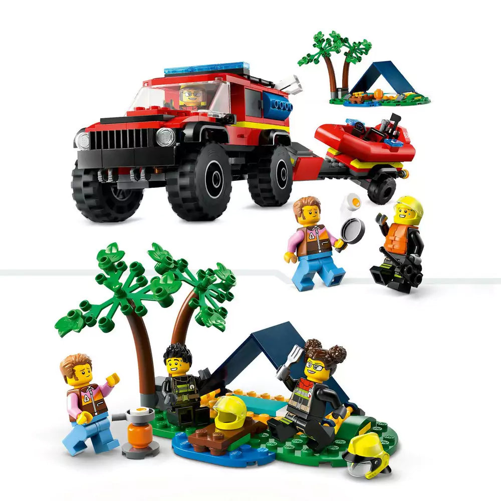 LEGO City 4x4 Tűzoltóautó mentőcsónakkal 60412