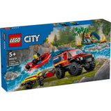 LEGO City 4x4 Tűzoltóautó mentőcsónakkal 60412 301 darabos