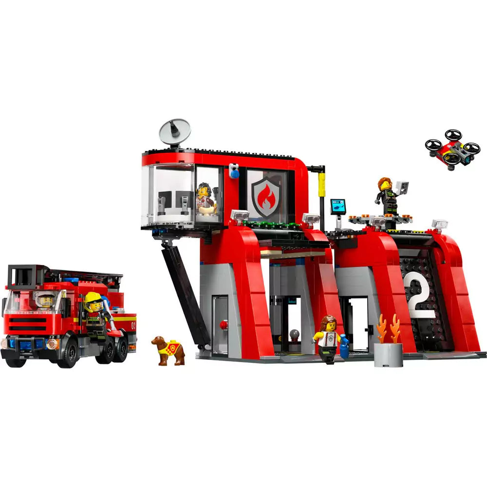 LEGO City Tűzoltóállomás és tűzoltóautó 60414