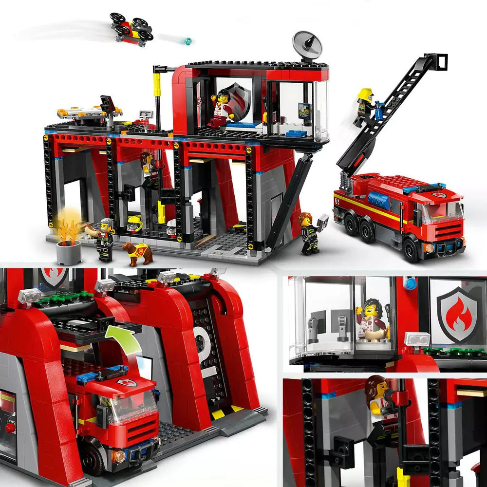 LEGO City Tűzoltóállomás és tűzoltóautó 60414