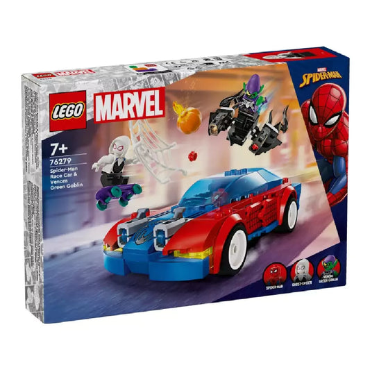 LEGO Marvel Super Heroes Pókember versenyautó & Venomizált Zöld Manó 76279 doboz