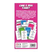 Băieți VS Fete partijáték hátoldala, játékleírással, tartalomfelsorolással és a kártyák bemutatásával.