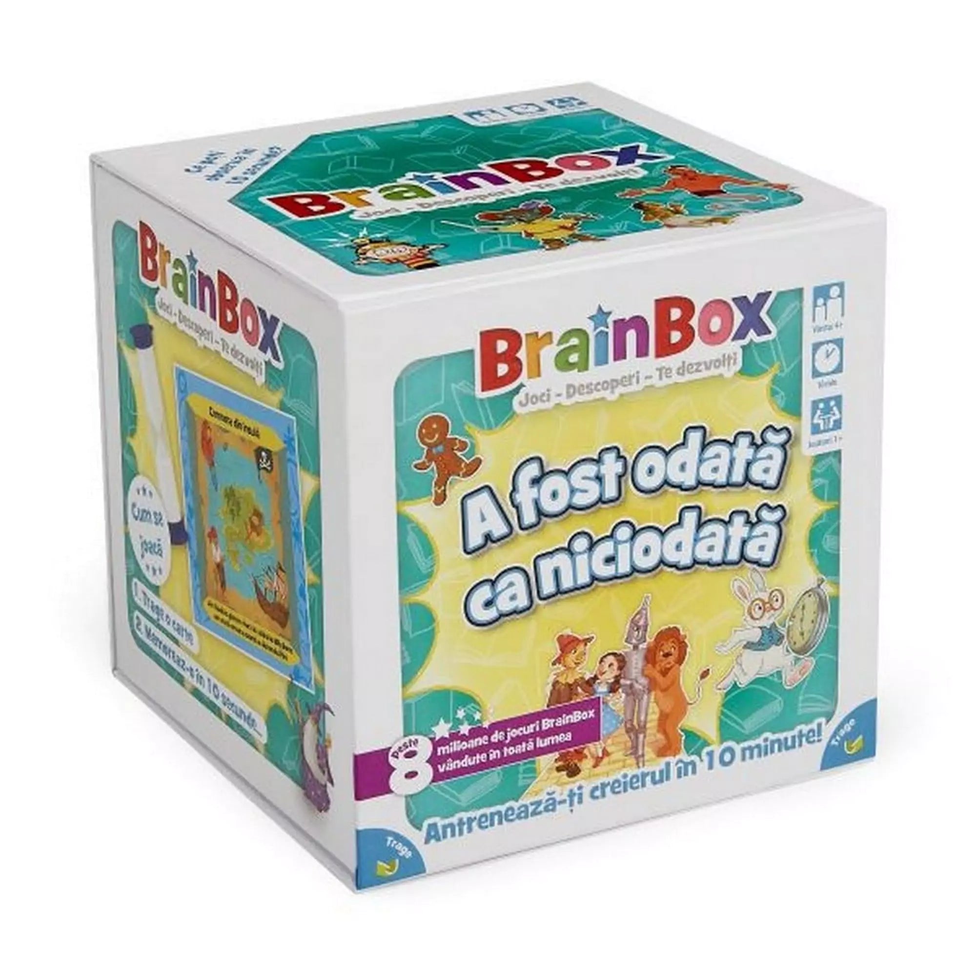 A Brainbox - A fost odată ca niciodată társasjáték doboza, amely fejleszti a memóriát és a megfigyelőképességet klasszikus meséken keresztül.