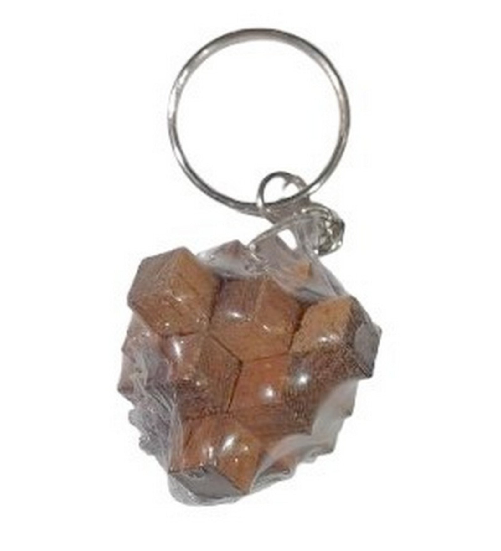 Csillag alakú fa puzzle kulcstartó, praktikus és kreatív kiegészítő.