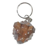 Csillag alakú fa puzzle kulcstartó