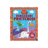 Dinozauri prietenosi - Coloreaza dupa numere + Abtibilduri - kifestős könyv