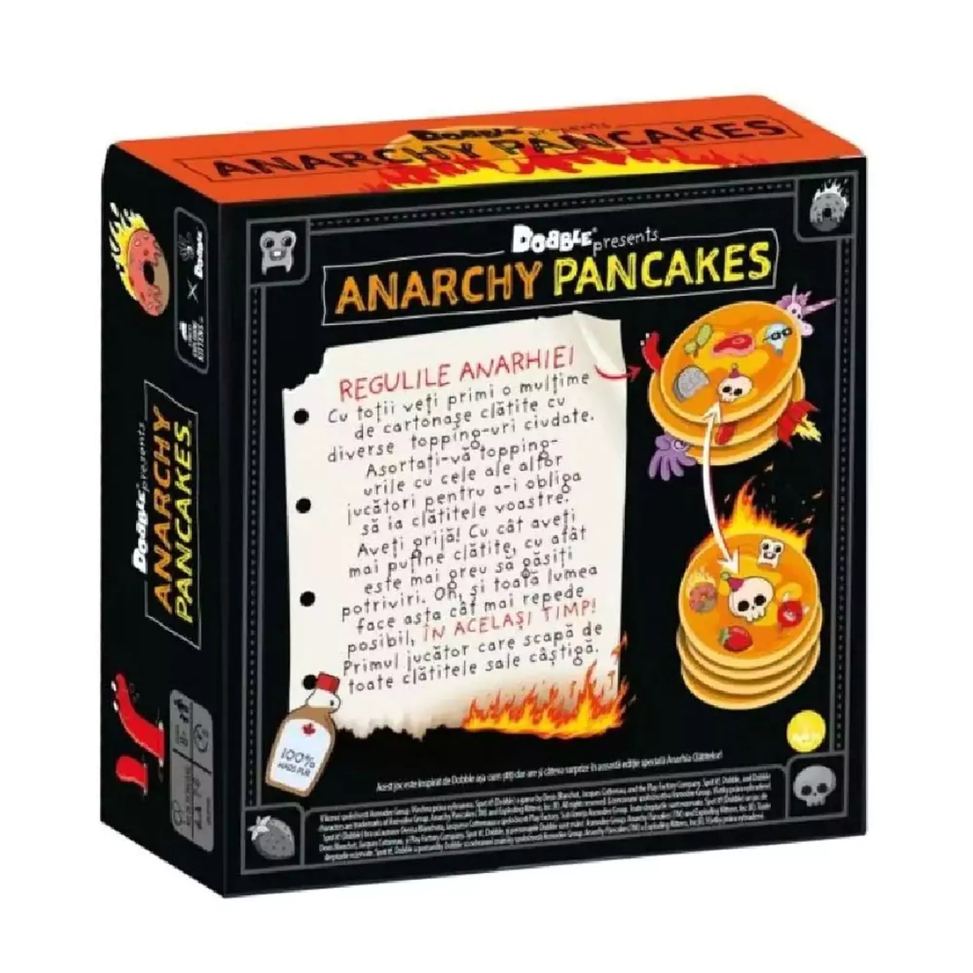 Anarchy Pancakes játékszabályok és leírás, amely tartalmazza a szabályokat és a játék célját, a legjobb pancsik összegyűjtését.
