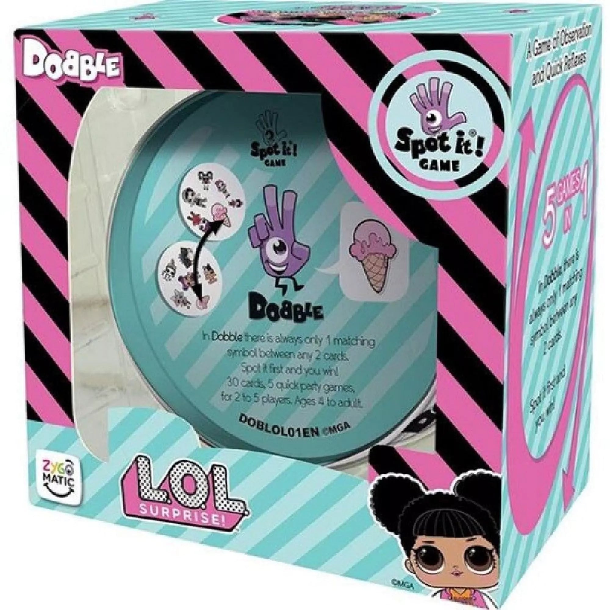 Dobble LOL Surprise! játék kártyái és szabályok.
