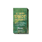 A képen az El Gran Tarot Esoterico nevű tarot kártyacsomag doboza látható. A zöldes alapszínű, misztikus csillagmotívummal díszített dobozon arany színnel szerepel a név, valamint az információ, miszerint a csomag 78 színes kártyát és útmutatót tartalmaz. A csomagot a híres spanyol kártyagyártó, a Fournier készítette, logójuk jól látható a doboz alján. 