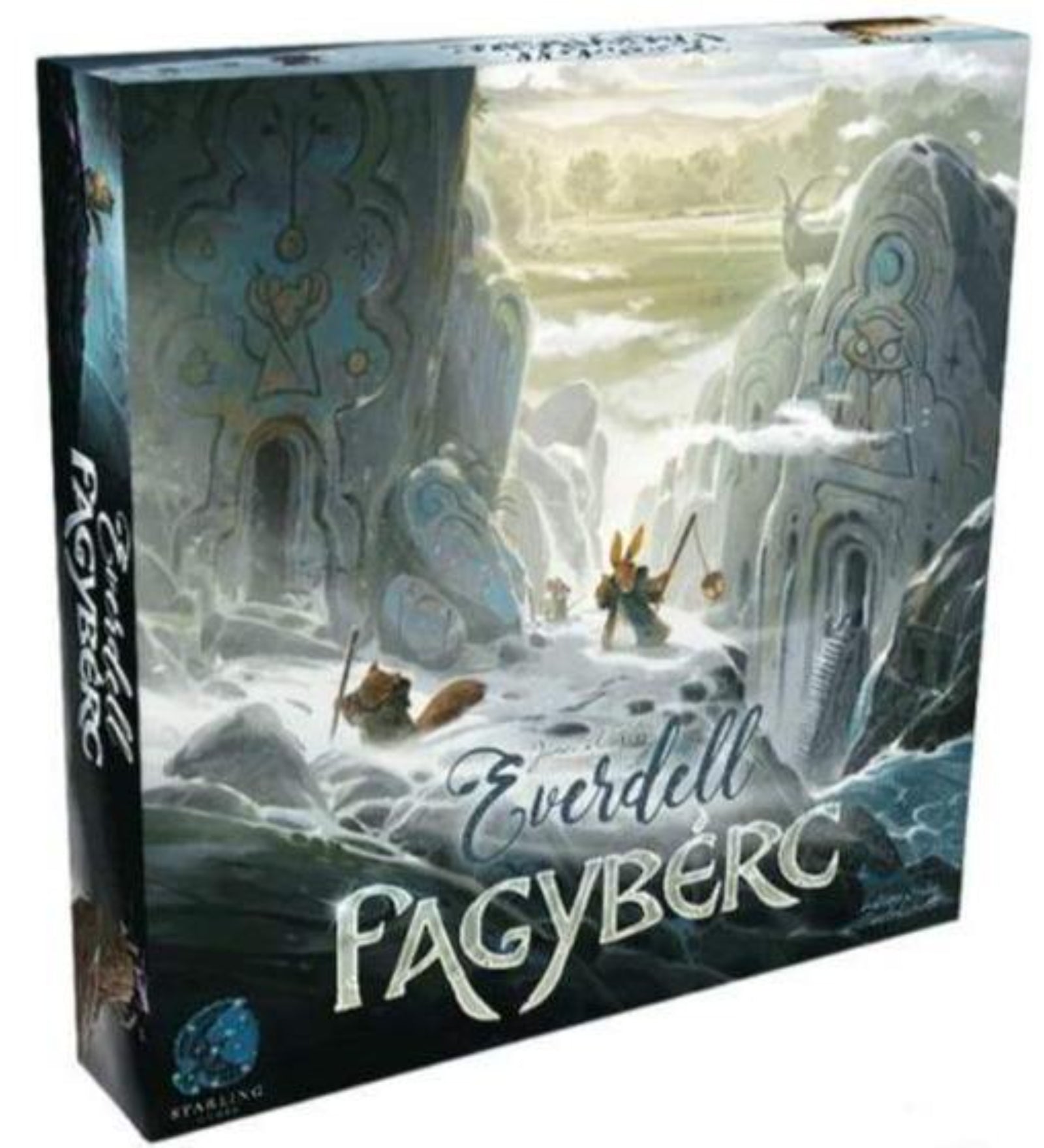 Everdell Fagyberc magyar nyelvű kiegészítő társasjáték doboza, hangulatos téli illusztrációval