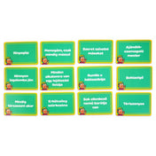 Ez te vagy! társasjáték zöld állításkártyái humoros szövegekkel