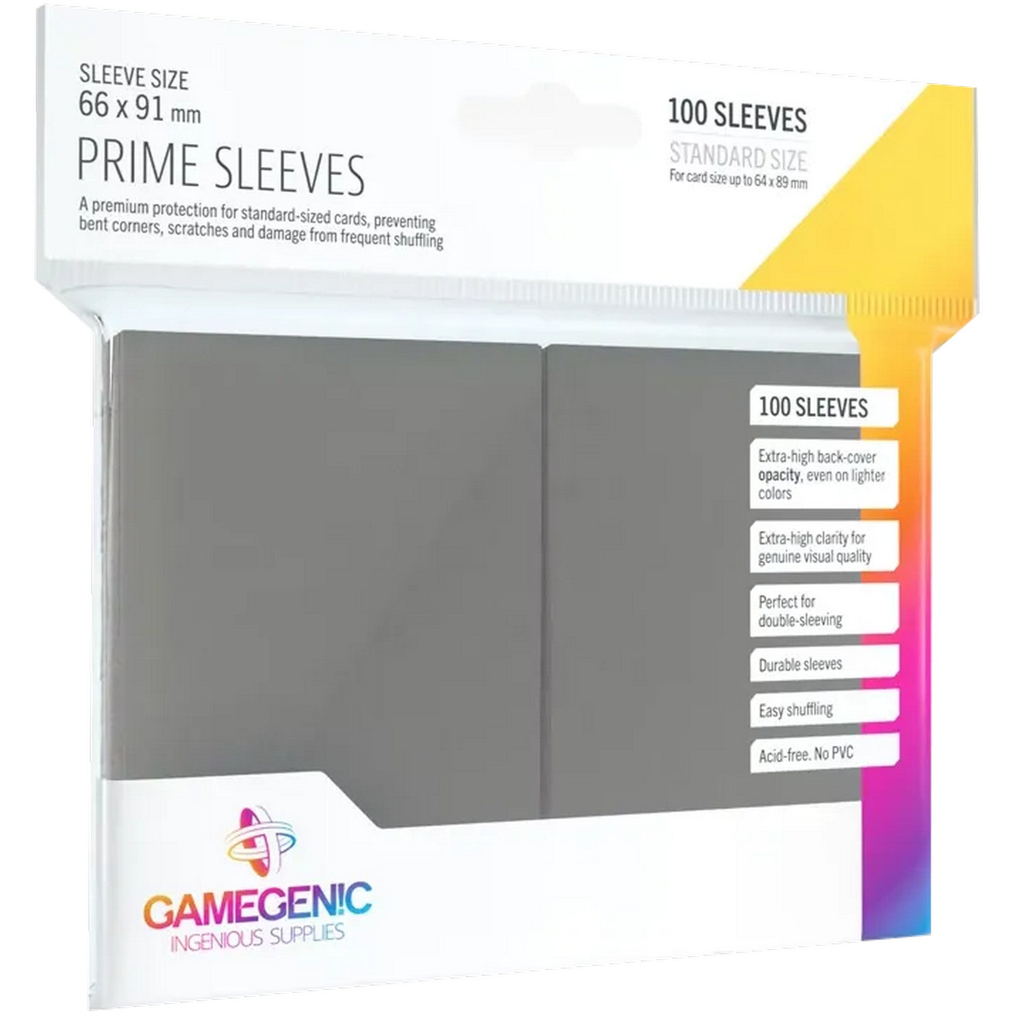 Gamegenic Matte Prime Sleeves Gray (100 db)