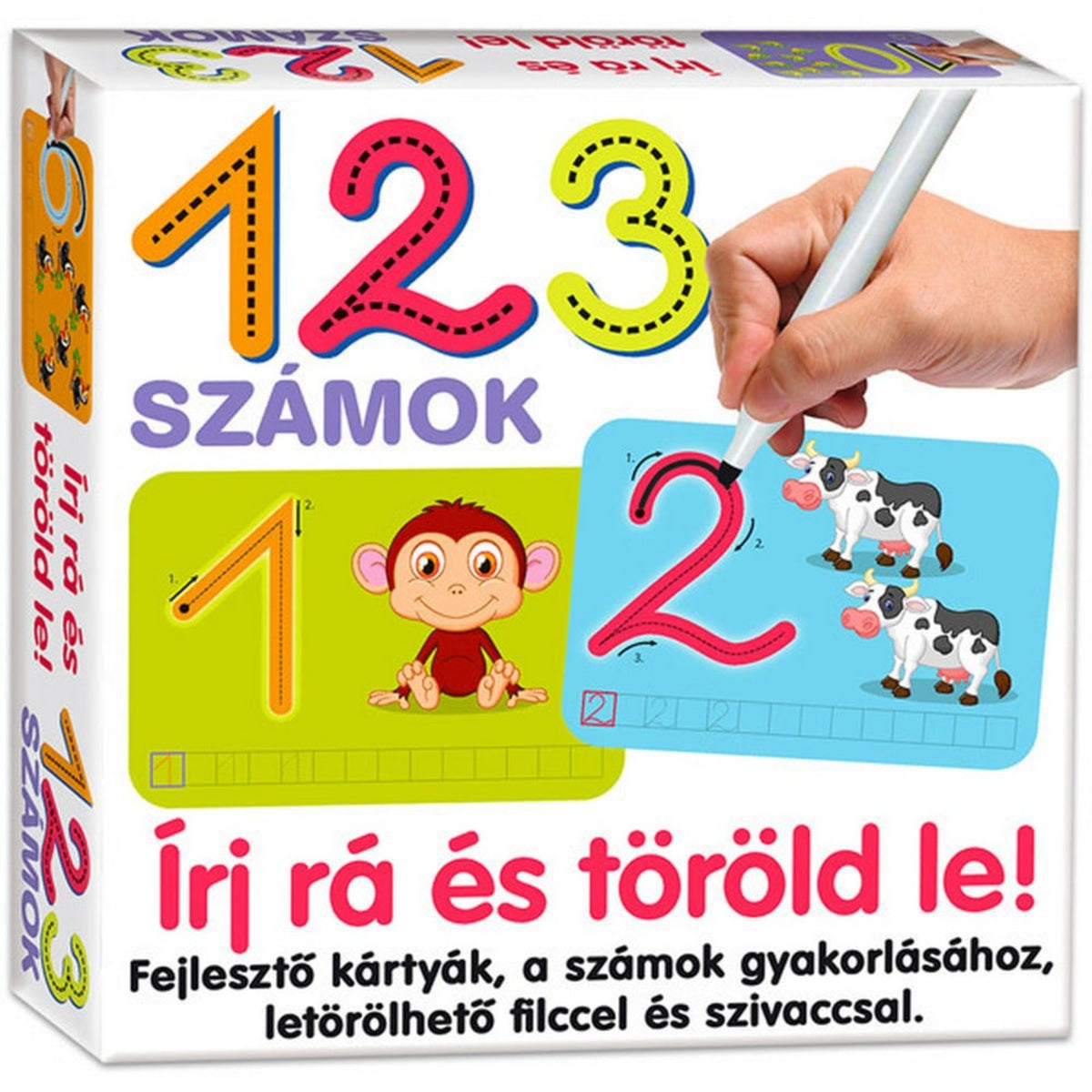 Írj rá és töröld le: Számok 1 2 3
