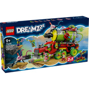 LEGO DREAMZzz Mateo festékszóró kocsija (71499) doboza szemből, látványos grafikával, rajta a jármű és az akciódús jelenet részletei.