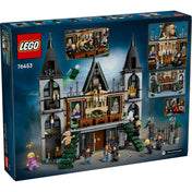 LEGO Harry Potter: Malfoy-kuria (76453) – a hátoldali csomagolás részletei a belső jelenetekkel és minifigurákkal.