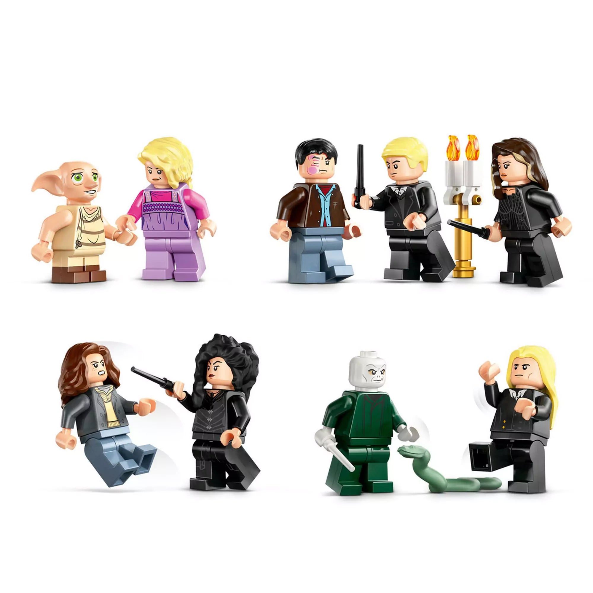 LEGO Harry Potter Malfoy-kuria(76453) – Dobby, Luna Lovegood, Harry Potter minifigurák és ellenségeik izgalmas jelenetekhez.