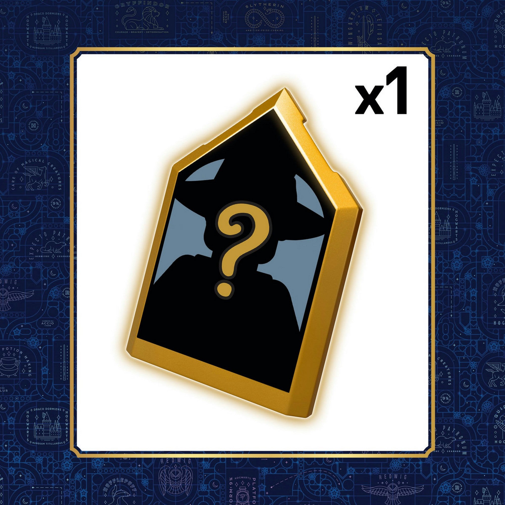 LEGO Harry Potter: Varázsfőzetek titkos tanterme 76464 – gyűjthető, meglepetés portréelem kérdőjeles mintával.