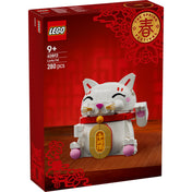 LEGO Lucky Cat (40813) – a készlet dobozának elölnézete, piros Spring Festival dizájnnal.