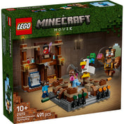 A LEGO Minecraft Erdőbirtok Harci Aréna (21272) doboza, amely egy interaktív harci ringet, karaktereket és akciódús Minecraft jeleneteket ábrázol.