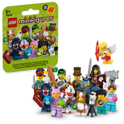 Ez a kép a LEGO Minifigurák 27. széria (71048) teljes gyűjteményét mutatja be. A készlet 12 egyedi minifigurát tartalmaz, köztük egy steampunk feltalálót, farkasok nagymesterét, hörcsögjelmezes figurát, pteroszaurusz jelmezes karaktert, Cupido-t és egy csillagászt. Minden figura részletgazdag kialakítással és egyedi kiegészítőkkel érkezik. Tökéletes választás LEGO-gyűjtők és kreatív történetmesélők számára!