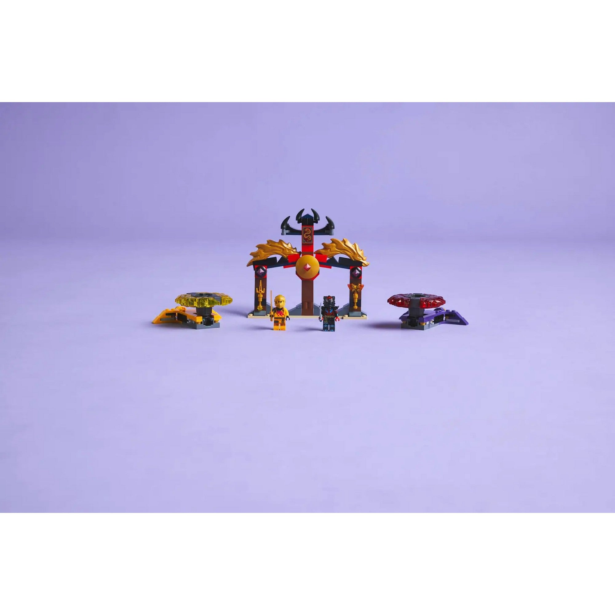LEGO NINJAGO Sárkány spinjitzu harci csomag (71826) - Teljes játékkészlet Arin és Ras figuráival.
