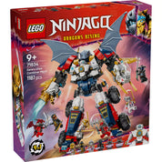 LEGO NINJAGO Zane kombinálható ultra robotja - Doboz előlapja (71834): A szett hivatalos csomagolása, a 4 az 1-ben funkciókkal és a NINJAGO világával.