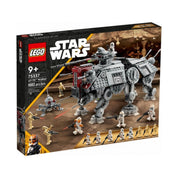 A LEGO Star Wars AT-TE lépegető (75337) készlet doboza elölnézetből, a borítón a lépegető harci jelenetben szerepel klónkatonákkal és harci droidokkal, 1082 darabbal.