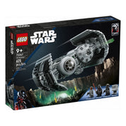A LEGO Star Wars TIE bombázó (75347) készlet doboza elölnézetből, sötét háttéren repülő bombázó hajóval és a 40 éves Jedi visszatér évfordulós logóval.