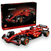 A LEGO Technic Ferrari SF-24 F1 (42207) építőszett és doboza, amely részletesen kidolgozott, 1:8 méretarányú modellként jeleníti meg a Ferrari 2024-es versenyautóját.