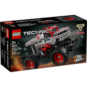 A LEGO Technic Monster Jam ThunderROARus szett doboza, amelyen egy részletesen kidolgozott monster truck látható pull-back mechanizmussal. A dizájn piros, szürke és fekete színeket használ, monster truck stílusjegyekkel. A szett száma: 42200.