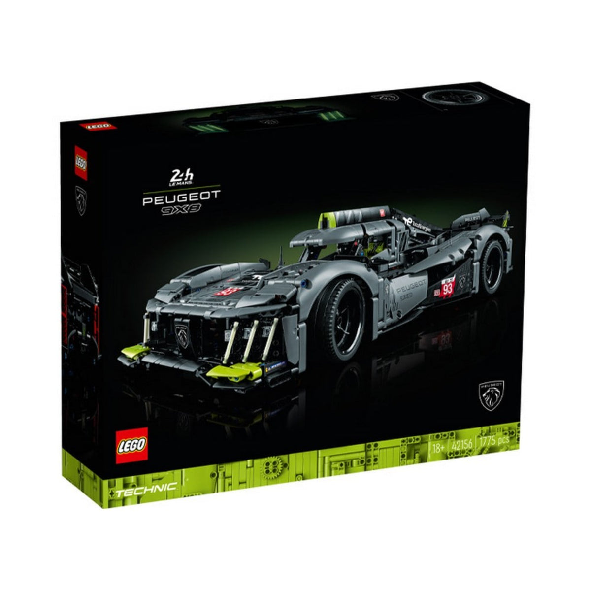 LEGO Technic: PEUGEOT 9X8 24H Le Mans Hybrid Hypercar 42156, 1775 darabos