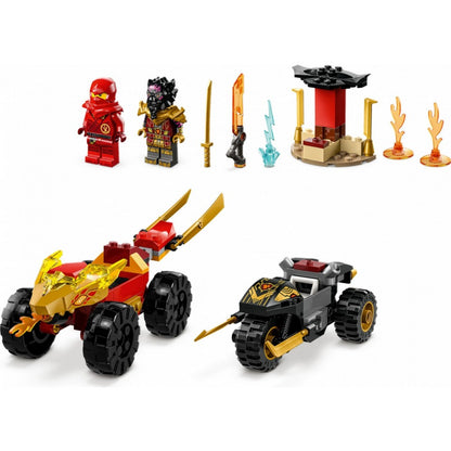 LEGO Ninjago Kai és Ras autós és motoros csatája 71789