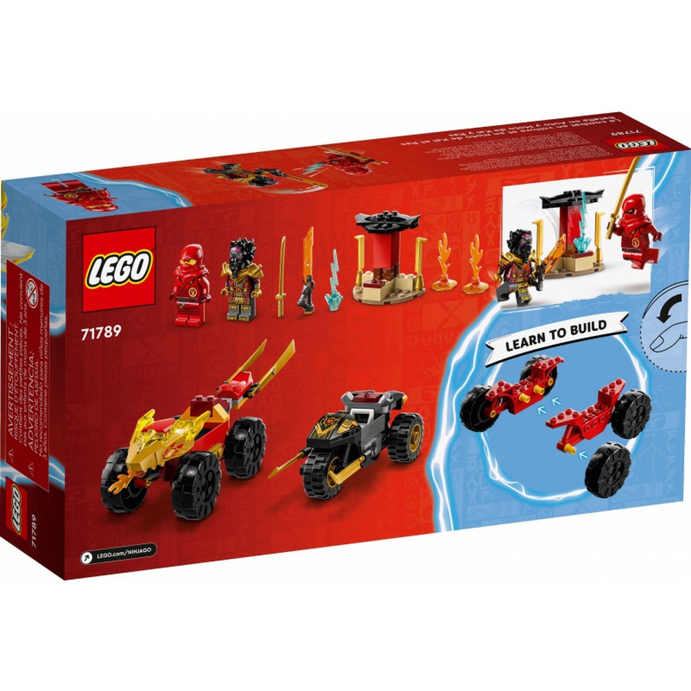 LEGO Ninjago Kai és Ras autós és motoros csatája 71789