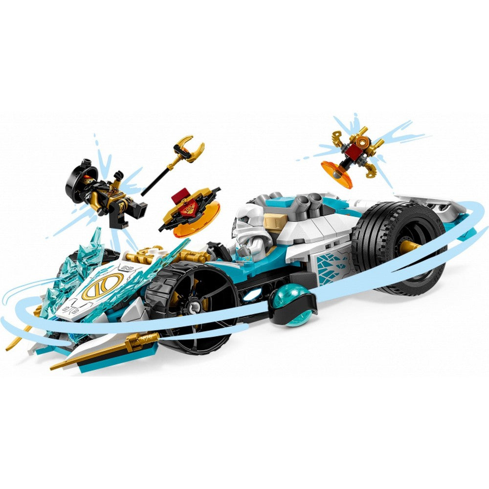 LEGO Ninjago Zane sárkányerő Spinjitzu versenyautója 71791 307 darabos