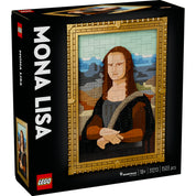 A képen a LEGO Art Mona Lisa (31213) építőkészlet doboza látható. A szett Leonardo da Vinci híres festményének LEGO változatát tartalmazza, amely aranykerettel együtt falra akasztható műalkotássá alakítható. A készlet 1503 elemből áll, és egyedi építési élményt kínál a művészet és LEGO rajongóinak.