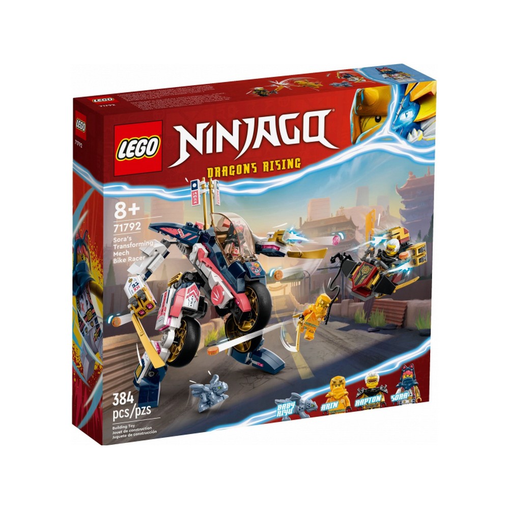 LEGO Ninjago™ Sora átalakítható robot versenymotorja 71792 384 darabos