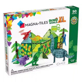 MAGNA-TILES Dino World XL, set magnetic de construcție, 50 de piese