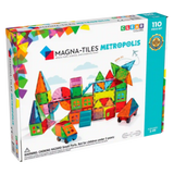 MAGNA-TILES Metropolis, set magnetic de construcție, 110 de piese