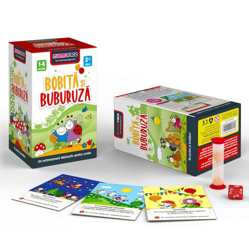 MemoRace - Bobiță și Buburuză  román nyelvű társasjáték
