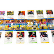 A Marvel: Összecsapás New Yorkban társasjáték játékmenete, hős- és gonosztevő kártyákkal, valamint színes játéktáblával és bábukkal.