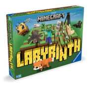 A képen a Minecraft Labyrinth társasjáték doboza látható, amely a klasszikus Labirintus játékot ötvözi a népszerű Minecraft univerzummal. A dobozon a legismertebb Minecraft karakterek és mobok szerepelnek, mint a méhecske, zombi, csontváz, creeper, pók, enderman és alpaka, valamint egy róka, aki a „Labyrinth” felirat előtt áll. A háttérben egy pixeles, Minecraft-stílusú labirintus látható, ami kalandra csábít.
A doboz bal alsó sarkában jelölve van, hogy a játék 7 éves kortól, 2–4 játékos számára ajánlott. 