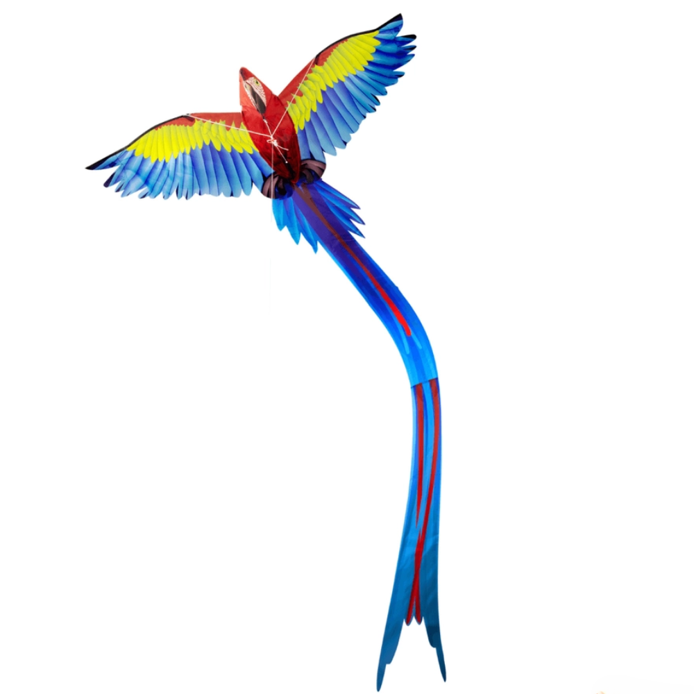 Könnyen összeállítható pop-up szélsárkány 3D papagáj KIBONTVA