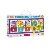 Trenuletul Cifrelor puzzle - Tanulj számolni játékosan a színes vagonos puzzle segítségével.